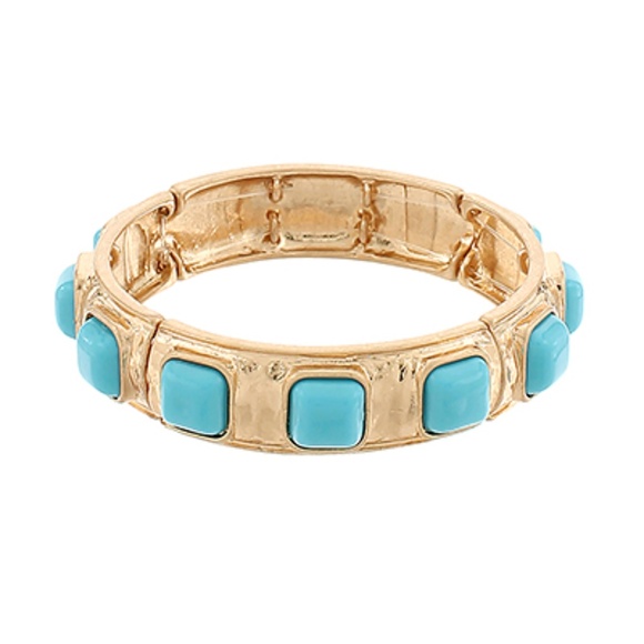 Square Stone Station Bracelet - Picture 2 of 2